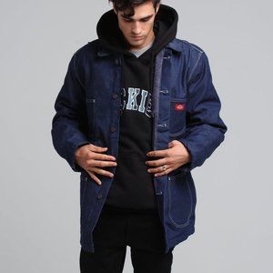 denim blanket lined chore coat